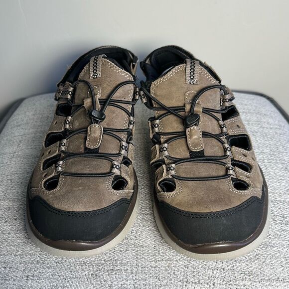 Mephisto Allrounder Men's Maroon Praline Nubuck Leather Sandal - Picture 3 of 9